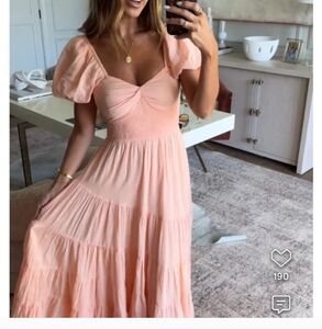 Free People Sundrenched Maxi Almost Apricot XS